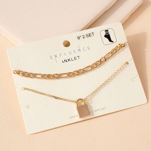 5/$25 Misc Bundle Deal - Lock Charm Anklet Set